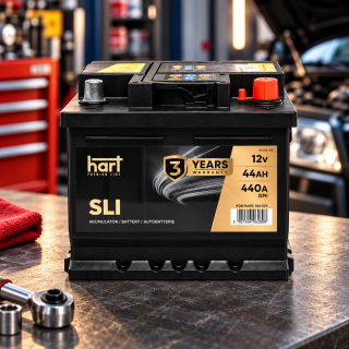 HART 44Ah 440A 12V autó akkumulátor, jobb pozitív