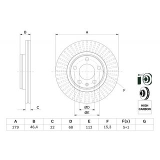 Bosch Féktárcsa 280'22'20